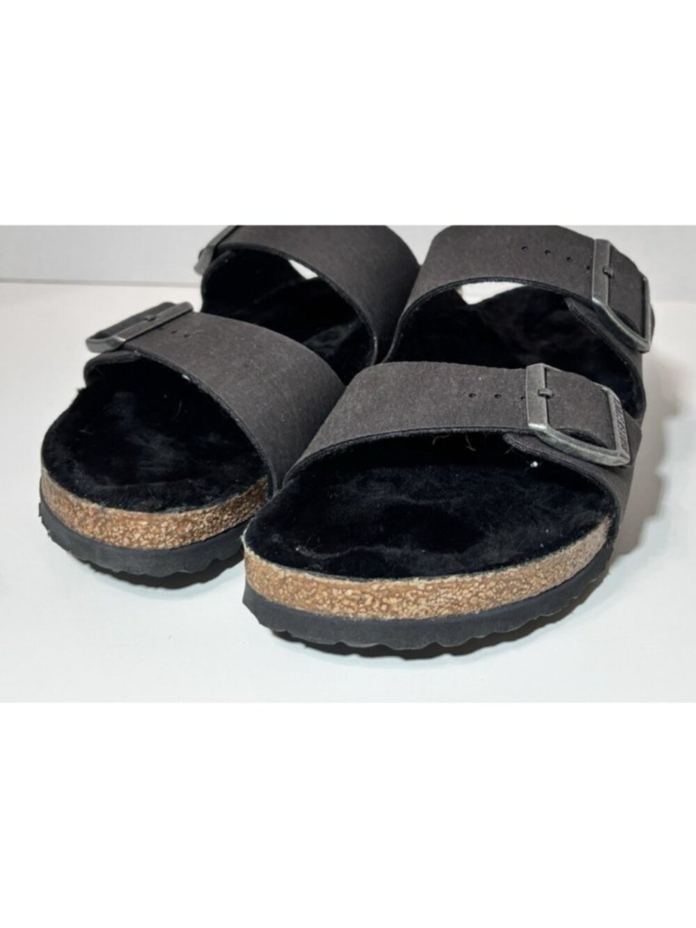 Birkenstock ARIZONA FUR Shearling EU40 BLACK W9/M7 Sandals - Picture 3 of 8